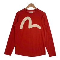EVISU エヴィス カモメプリント ロングスリーブTシャツ ラグラン レッド Size 38 福生店