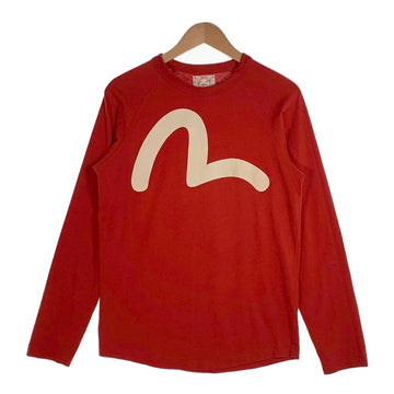 EVISU エヴィス カモメプリント ロングスリーブTシャツ ラグラン レッド Size 38 福生店