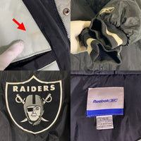 REEBOK リーボック RAIDERS レイダース ジップアップナイロンジャケット ブラック 5125A 04 Size L 福生店