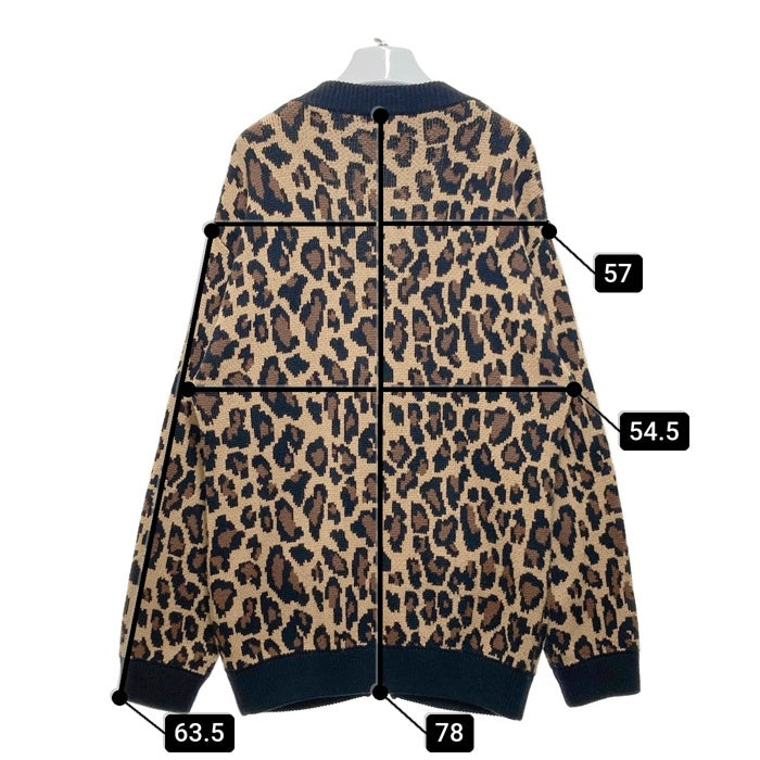 Beams ビームス レオパード柄 カーディガン ブラウン Size L 瑞穂店