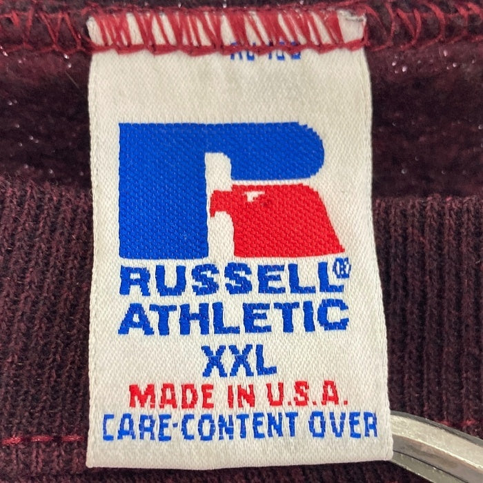 RUSSEL ATHLETIC ラッセルアスレッチック USA製 WILDCATS FOOTBALL スウェットトレーナー ボルドー sizeXXL 瑞穂店