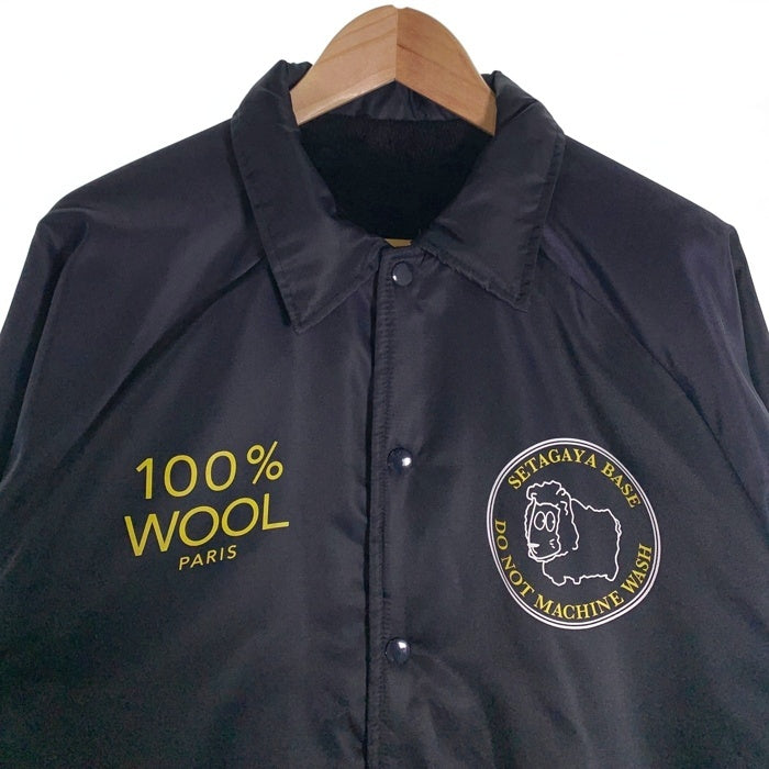 SETAGAYA BASE 世田谷ベース ナイロン コーチジャケット ネイビー プリント Size L 福生店