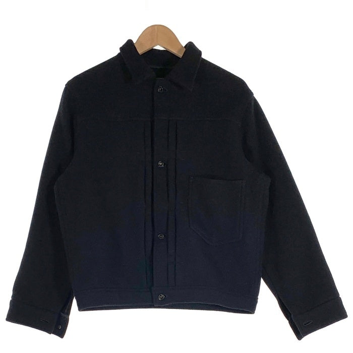 Cushman クッシュマン MELTON FIRST JACKET メルトン ファーストジャケット ウール ブラック バックルバック LOT 21373 Size L 福生店