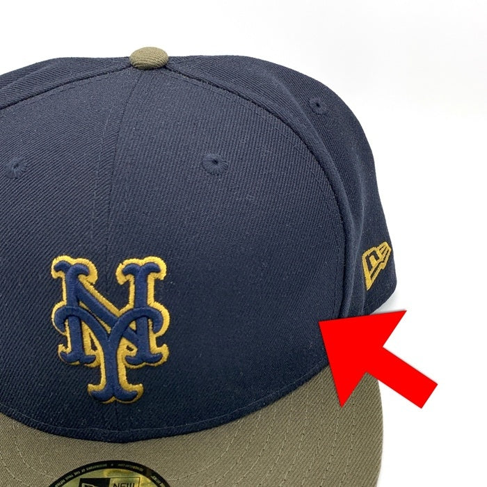 NEW ERA ニューエラ 59FIFTY Newyork Mets ニューヨークメッツ ベースボール キャップ ネイビー オリーブ Size 8 (63.5cm) 福生店