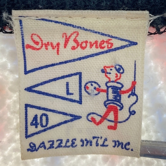 Dry Bones ドライボーンズ 雪柄 ロケットタロン フルジップ スウェットトレーナー ブラック size40 瑞穂店