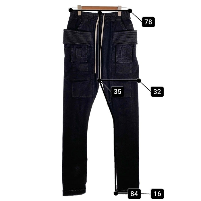 Rick Owens DRKSHDW リックオウエンス ダークシャドウ 24SS CREATCH CARGO クリーチカーゴパンツ ブラックストレッチデニム DU01D1376-SBB Size S 福生店