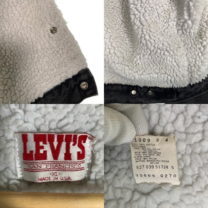80`s Levi`s リーバイス ブラックデニム ボアジャケット USA製 70609 0270 Size XL 福生店