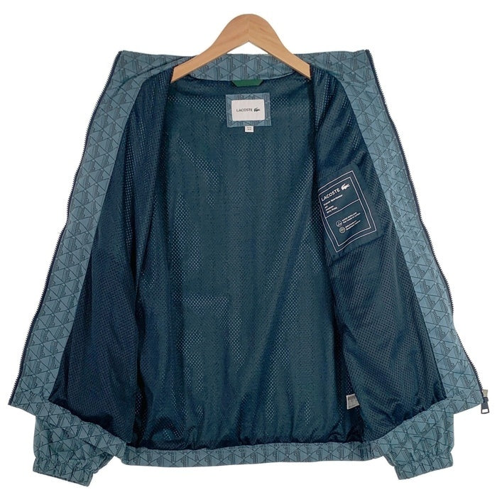 LACOSTE ラコステ モノグラムジャガード 撥水ジャケット ナイロンジャケット ライトブルー BH2588 Size US M 福生店