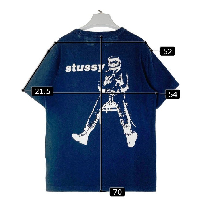 STUSSY ステューシー × champion チャンピオン 宇宙飛行士 Tシャツ ネイビー sizeL 瑞穂店