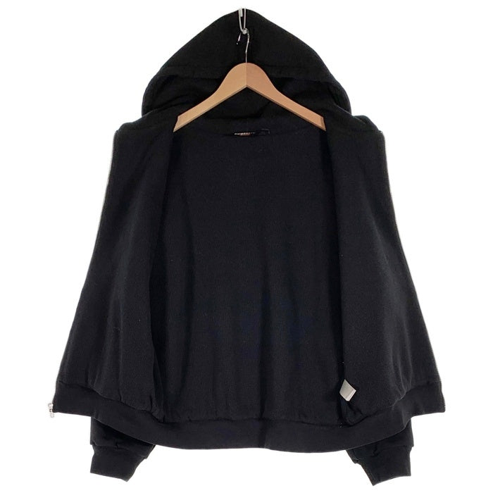 SUPREME シュプリーム HYSTERIC GLAMOUR ヒステリックグラマー 24FW Thermal Lined Zip Up Hooded Sweatshirt サーマル ジップアップ フーディー パーカー ブラック Size L 福生店