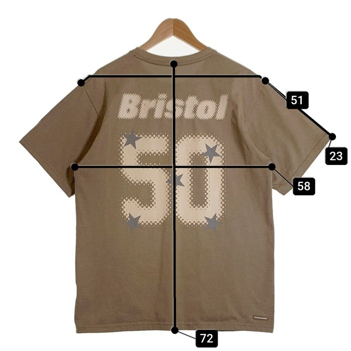 F.C.Real Bristol エフシーレアルブリストル 23AW LETTERED EMBLEM TEE 半袖 Tシャツ ベージュ FCRB-232086 50 Size XL 福生店