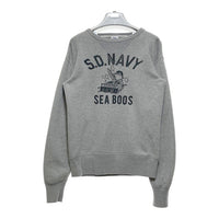 STUDIO D'ARTISAN ステュディオダルチザン S.D.NAVY プリント スウェットトレーナー グレー sizeS 瑞穂店