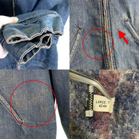 60's 70's Sears シアーズ 裏地 ブランケット GRIPPER ZIPPER デニムジャケット ライトブルー Size LARGE-T 42-44 福生店