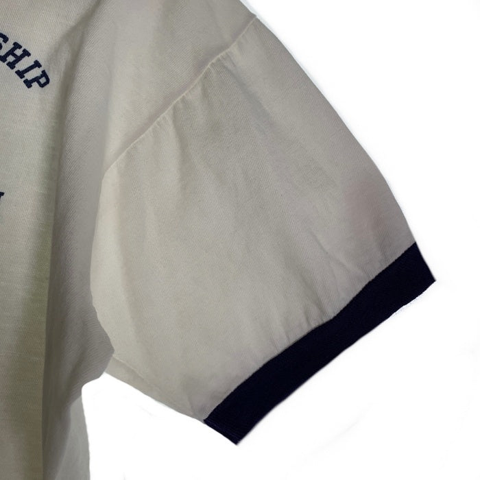 70's 80's Champion チャンピオン バータグ FFELLOWSHIP CHRISTIAN ATHLETES リンガー Tシャツ ホワイト ネイビー Size M 福生店