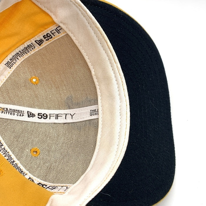 90's New Era ニューエラ MLB ボストン・レッドソックス 59FIFTY ベースボールキャップ マスタード ウール USA製 Size 7 3/8 (58.7cm) 福生店