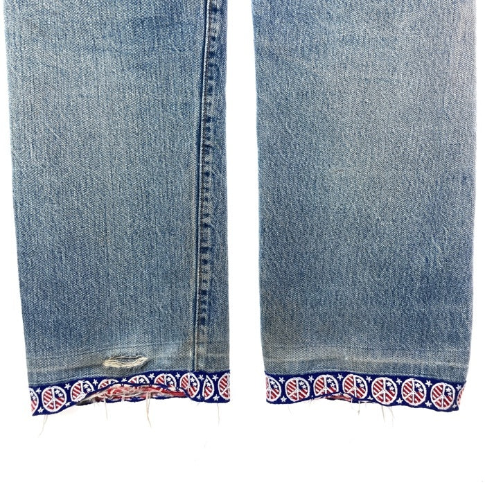 Levi’s リーバイス 501 USA製 ボタン裏6 66後期 8％表記 バックポケットチェーン デニムパンツ ライトインディゴ size- 瑞穂店