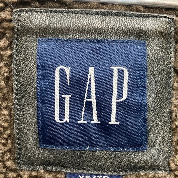 GAP ギャップ カウレザー 裏ボア コート ブラック sizeXS 瑞穂店