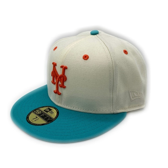 NEW ERA ニューエラ City icon ニューヨークメッツ 59FIFTY ベースボールキャップ アイボリー×エメラルドグリーン size60.6 瑞穂店