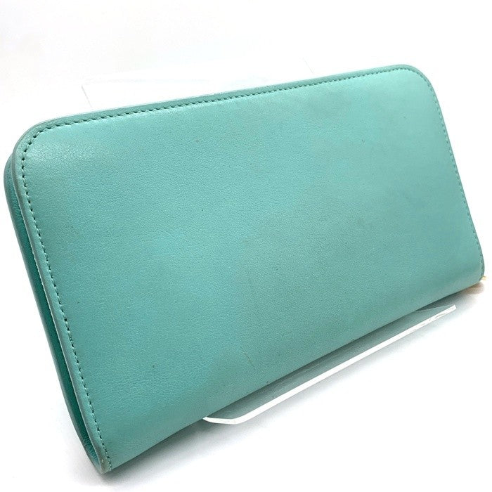 TIFFANY&Co. ティファニー ラウンドファスナー レザーウォレット 長財布 ティファニーブルー 福生店