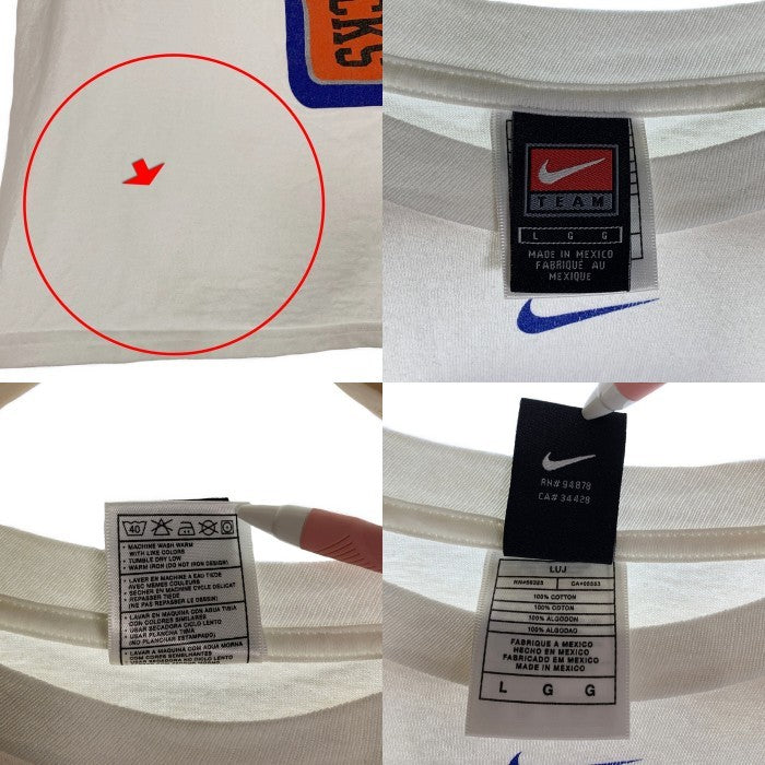 00's NIKE TEAM ナイキ NBA ニューヨーク・ニックス プリントTシャツ ホワイト メキシコ製 Size L 福生店