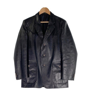 The Stagecoach  ザ・ステージコーチ ホースハイド ウエスタンヨーク 3B レザーテーラードジャケット ブラック 日本製 ファニーボタンカスタム やや薄手 Size L 福生店