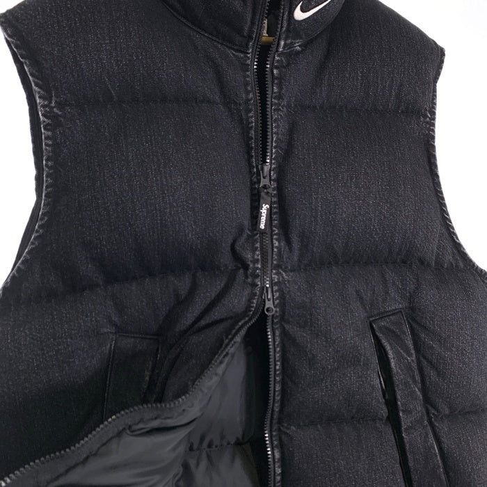 SUPREME シュプリーム NIKE ナイキ 24SS Denim Puffer Vest デニム パファー ベスト ブラック Size S 福生店