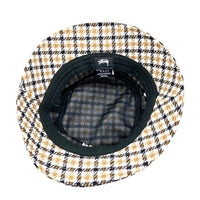 STUSSY ステューシー 132963 Big Logo Check Plaid Bucket Hat ロゴ刺繍 チェック バケットハット ベージュ sizeL/XL 瑞穂店