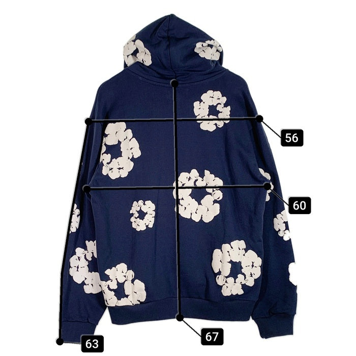 DENIM TEARS デニムティアーズ COTTON WREATH HOODIE コットンリース プルオーバースウェットパーカー ネイビー Size XL 福生店