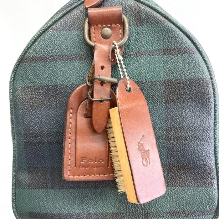 Polo Ralph Lauren ポロラルフローレン レザー ハンドバッグ ブラックウォッチ柄 グリーン 瑞穂店