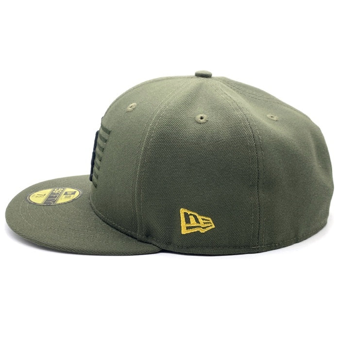 New Era ニューエラ 59FIFTY MLB ロサンゼルス・ドジャース OUR NATION FINEST ベースボールキャップ オリーブ 星条旗 Size 7 3/4 (61.5cm) 福生店