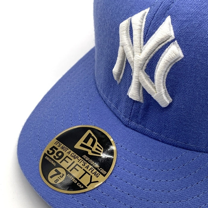 90's New Era ニューエラ MLB ニューヨーク・ヤンキース 59FIFTY ベースボールキャップ ライトブルー ウール USA製 Size 7 3/8 (56.8cm) 福生店