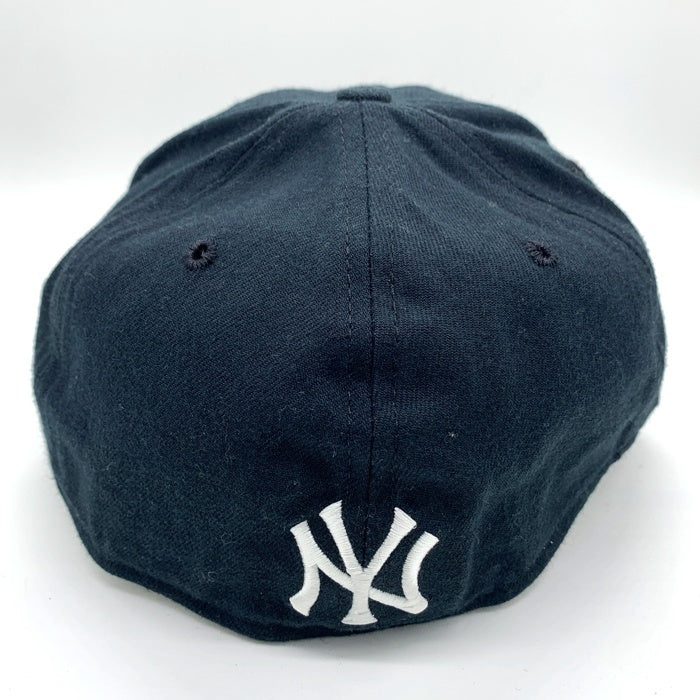 90's New Era ニューエラ MLB ニューヨーク・ヤンキース ウールベースボールキャップ ワッペン ネイビー USA製 Size 7 3/8(58.7cm) 福生店