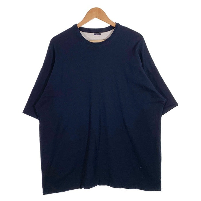 Nautica ノーティカ ダブルフェイス Tシャツ グレー ネイビー TOO BIG Size XXL 相当 福生店