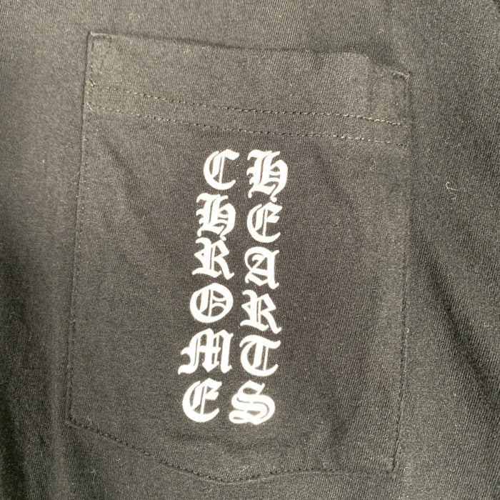 Chrome Hearts クロムハーツ バックスクロールラベルプリント ポケットTシャツ TOKYO限定 ブラック Size L 福生店