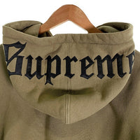 SUPREME シュプリーム 16AW Old English Hood Logo Zip Up Sweat オールドイングリッシュ フードロゴ ジップアップスウェットパーカー オリーブ Size S 福生店