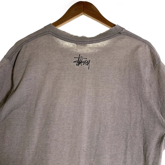 90's STUSSY ステューシー 王冠Sロゴプリント Tシャツ グレー USA製 白タグ Size L 福生店
