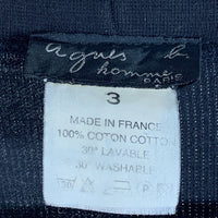 agnes.b homme. アニエスベーオム ハイネック ジップアップカットソー コットン ブラック フランス製 Size 3 福生店