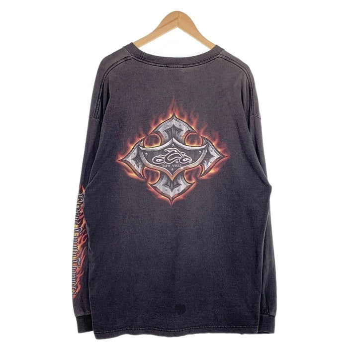 00's ORANGE COUNTY CHOPPERS オレンジカウンティチョッパーズ プリント ロングスリーブTシャツ ブラック メキシコ製 Size XXL 福生店