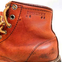 90's REDWING レッドウィング 6" Moc-toe Lug-sole モックトゥ ラグソール 8175  ブラウン USA製 Size US6 1/2 (24.5cm) 福生店