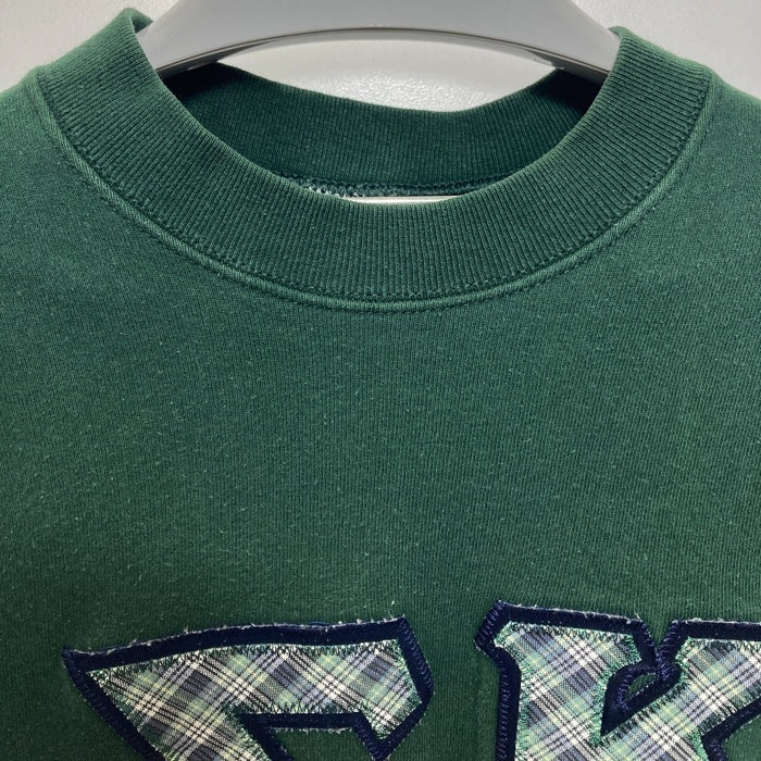 FRUIT OF THE LOOM フルーツオブザルーム USA製 正面ワッペン スウェットトレーナー グリーン sizeL 瑞穂店