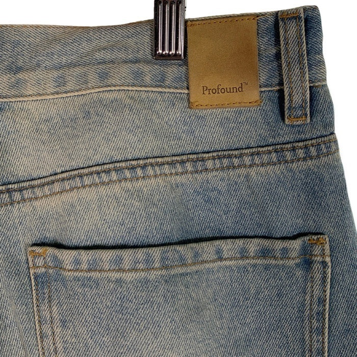 Profound プロファウンド デニムパンツ インディゴ パッチ USED加工 Size 30 福生店