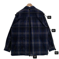 FB County エフビーカウンティー CHECKER SHIRTS オンブレチェックシャツ ネイビー ブラック Size L 福生店