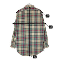 RRL ダブルアールエル 三ツ星タグ 猫目ボタン ヘビーネルシャツ ブラウンxグリーン sizeS 瑞穂店