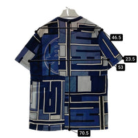 JUNYA WATANABE COMME des GARCONS MAN ジュンヤワタナベ コムデギャルソンマン WO-T001 AD2014 コットン 切替デザイン プリントTシャツ ネイビー ブルー SizeM 瑞穂店