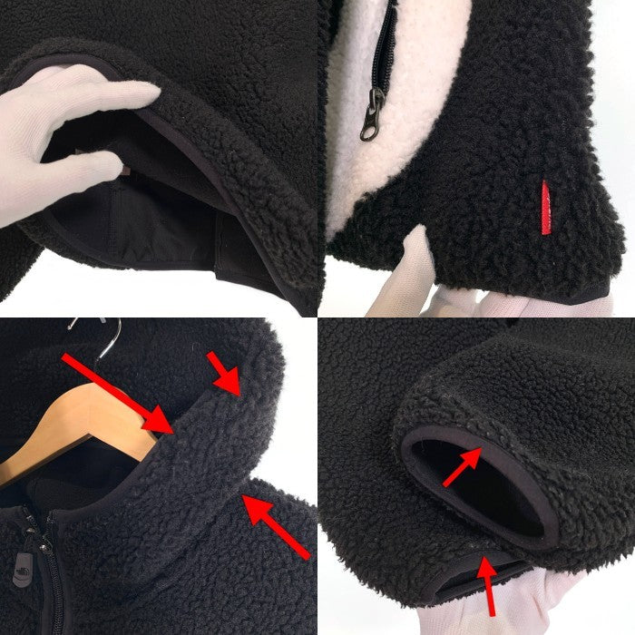 SUPREME シュプリーム 20AW THE NORTH FACE ノースフェイス Logo Hooded Fleece Jacket ロゴフーデッドフリースジャケット Sロゴ ブラック NT62004I Size XL 福生店