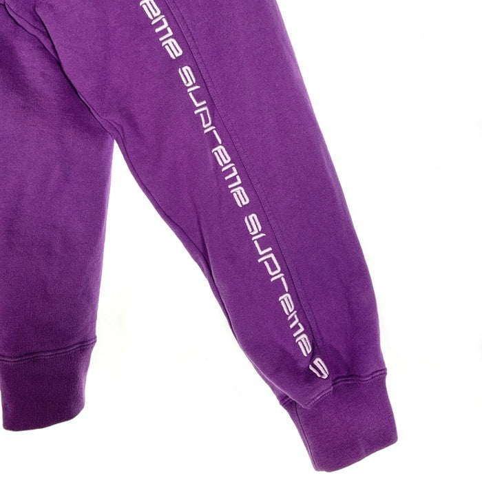 SUPREME シュプリーム 18AW Text Stripe Hooded Sweatshirts テキストストライプ プルオーバースウェットパーカー フーディー パープル Size M 福生店