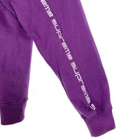 SUPREME シュプリーム 18AW Text Stripe Hooded Sweatshirts テキストストライプ プルオーバースウェットパーカー フーディー パープル Size M 福生店