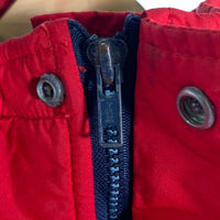 80's patagonia パタゴニア デカタグ ジップアップ ナイロンジャケット スタンドカラー レッド 内ボアフリース Size M 福生店