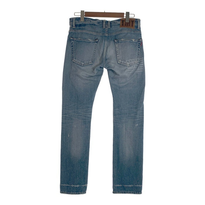 TMT ティーエムティー ダメージ リペア加工 ストレートデニムパンツ インディゴ TPT-S1503 Size M30 福生店
