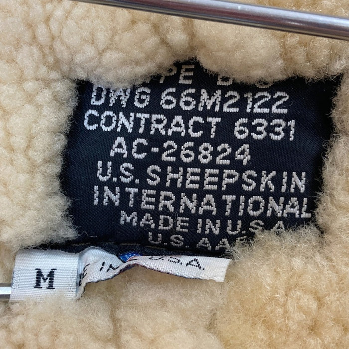 US SHEEPSKIN ユーエスシープシキン USA製 B-3 ムートン フライトジャケット ブラウン sizeM 瑞穂店